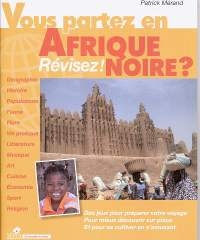Couverture de type guide avec des gros titres, des noms de pays et de photographies d’une ville africaine.