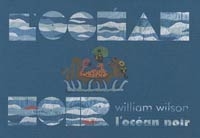 Le titre apparaît dans de grandes lettres dans une tapisserie mopntrant l'océan et le ciel; un personnage au centre de la page