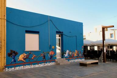 Bibliothèque sur l'île de Lampedusa
