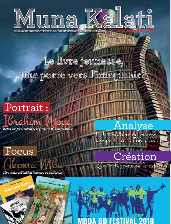 Couverture du Magazine Muna Kalati où l'on voit une bibliothèque sous forme d'arche de Noé