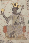 Mansa Moussa le roi du Mali représenté dans l'Atlas Catalan Le roi du Mali