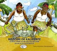 Deux cuisinières créoles, munies de casseroles, poursuivent un crabe : tous les trois foncent vers le lecteur.