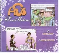 deux cases de BD avec des jeunes filles et garçons, sur fond lilas