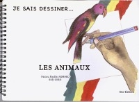 une main dessine un perroquet; drapeau du Sénégal