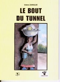 jeune femme accablée portant une lourde bassine sur la tête et un sceau d'eau au bras