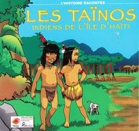 Deux enfants indigènes au premier plan. Un petit chien derrière eux et au fond q