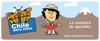 logo de Chile para niños avec petite fille et montagnes