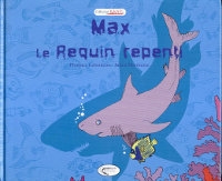 Couverture. Un requin dans un décor marin.