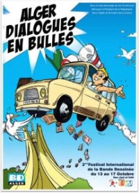 Affiche du Festival international de la bande dessinée d'Alger 2010.