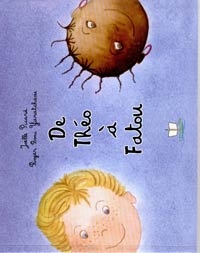 Dessin. Deux têtes d'enfant souriant arrivent par les côtés du livre. L'un est blanc et blond, l'autre est noire et porte des petites tresses.