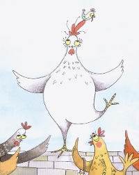 [La Poule Cot Cot] الدّجاجة باق بيق  illustration de Joëlle Achqar, Kalimat.