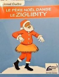 Un jeune garçon noir danse en portant l'uniforme du Père-Noël avec une jupe jaun