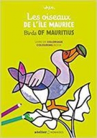 Oiseau de l'île Maurice à colorier avec les crayons dans le fonds.