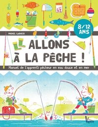 Un garçon et une fille font la pêche. Autour eux il y a des outils pour la pêche