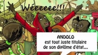 Couverture de : La Vie d'Andolo. Le Messager Illustration de Fati Kabuika, extraite de La Vie d'Andolo. Le Messager, Christophe Edimo, Toom éditions, 2017