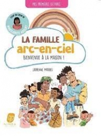 Une famille sous un arc-en-ciel