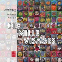 Un mosaïque de visages dessinés par des enfants.