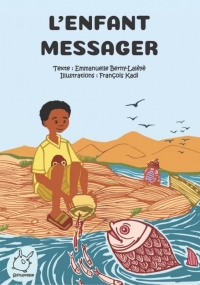 Un enfant devant un poisson dans la rivière