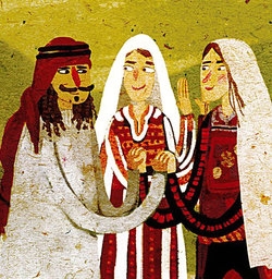 Ill. de Omar Lafi, extraite de  [Point après point l’histoire est racontée]   غرزة غرزة تروى الحكاية, Lina Abou Samaha, Kalimat, 2024